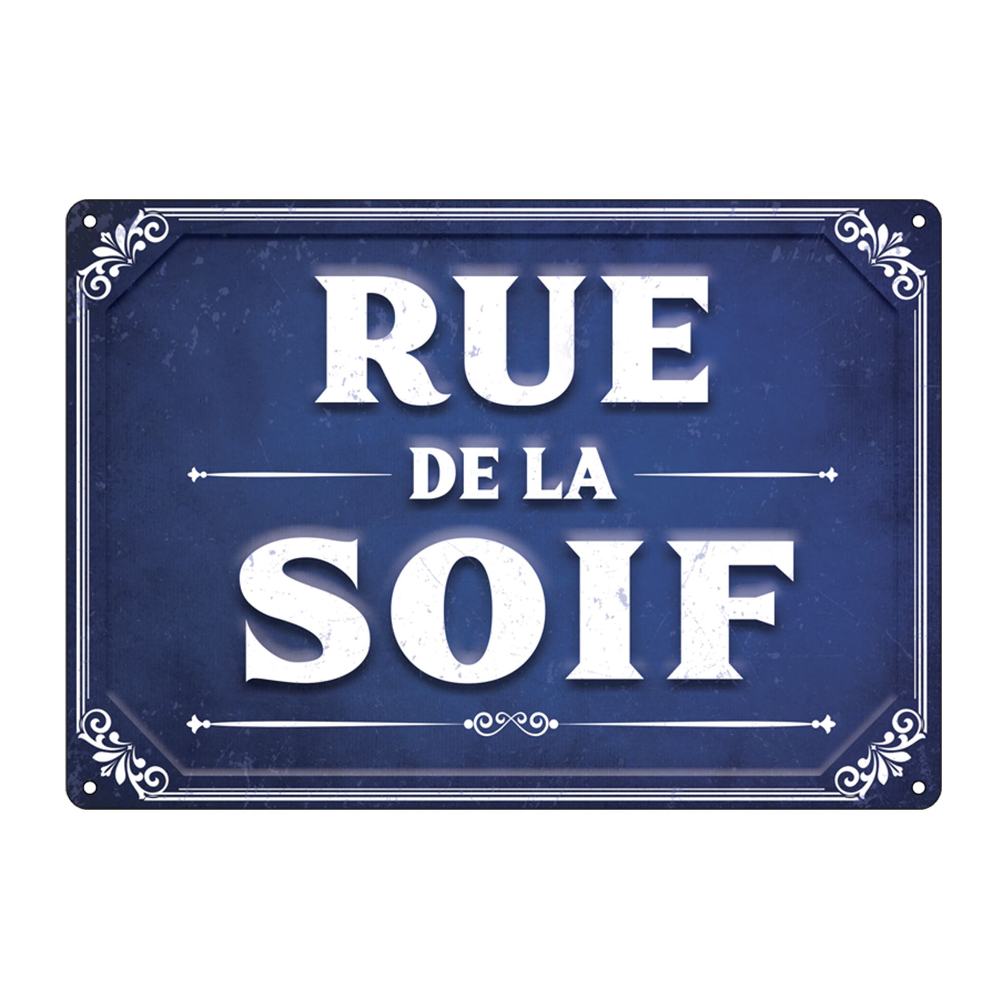 Plaque rue  "rue de la soif"