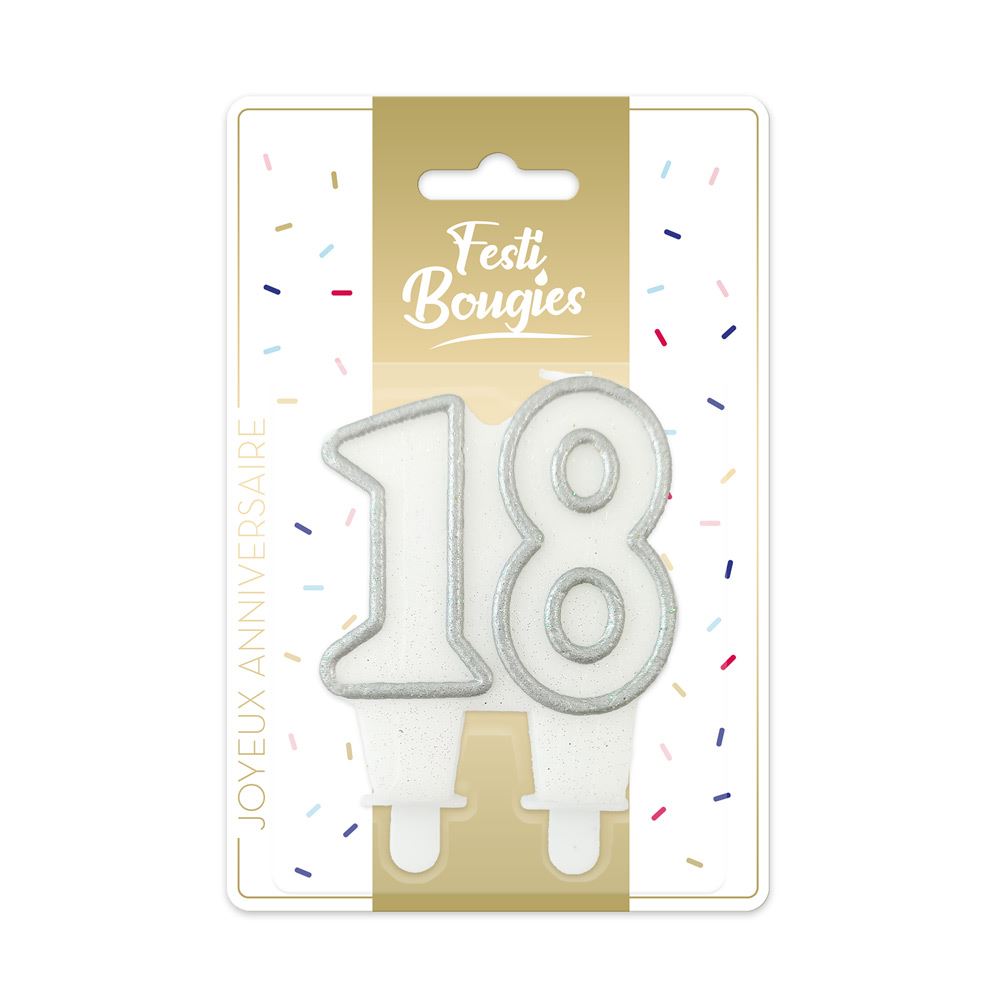 Bougie anniversaire 18