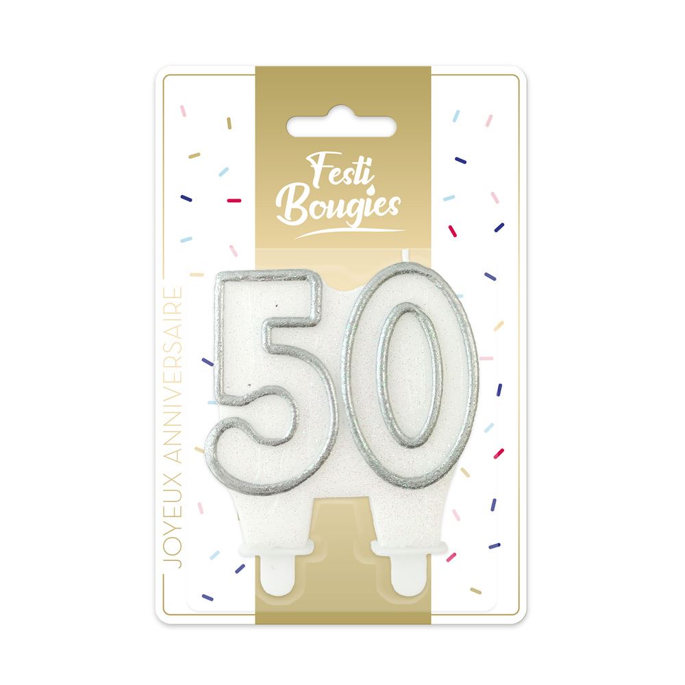 Bougie anniversaire 50