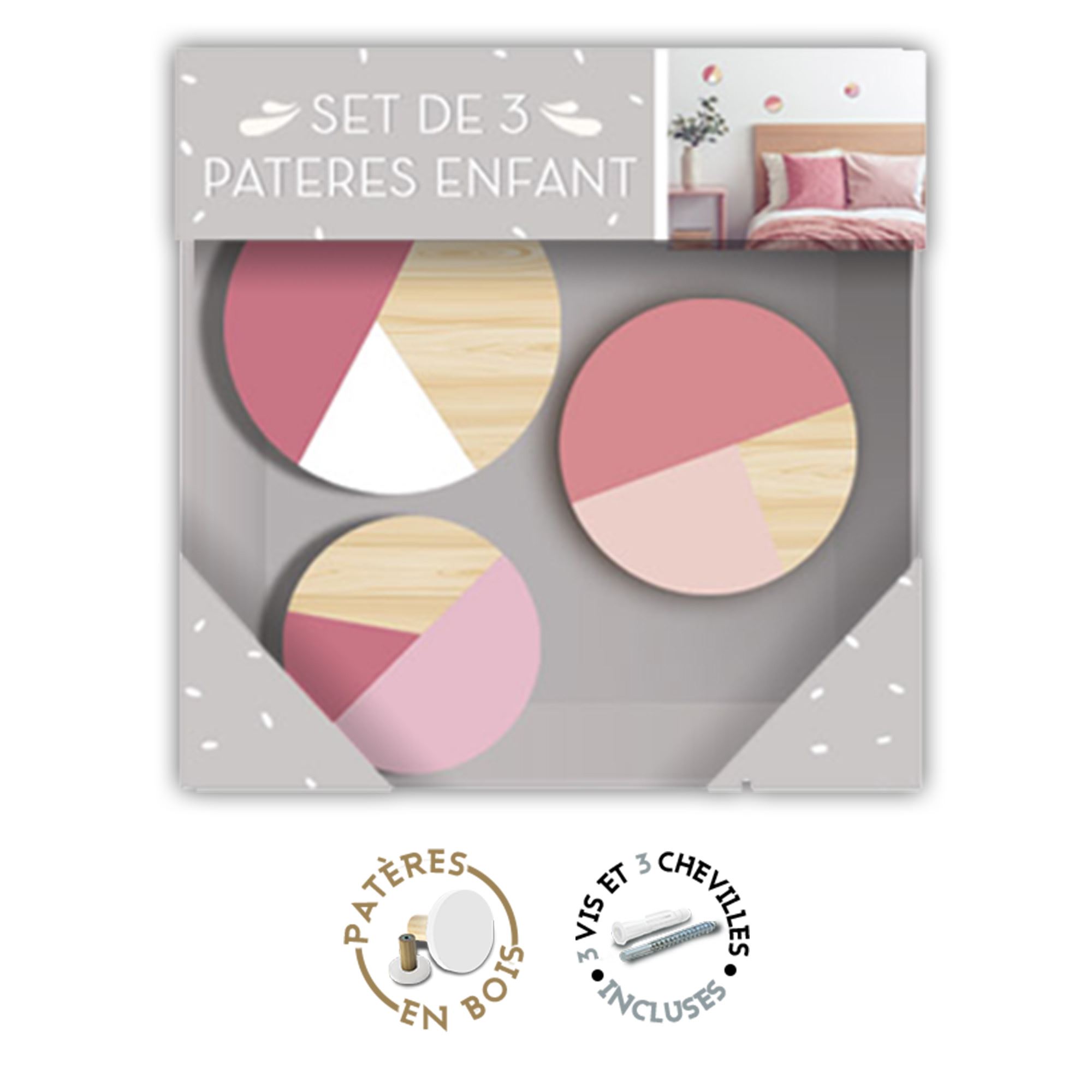 Pack 3 pateres graphiques
