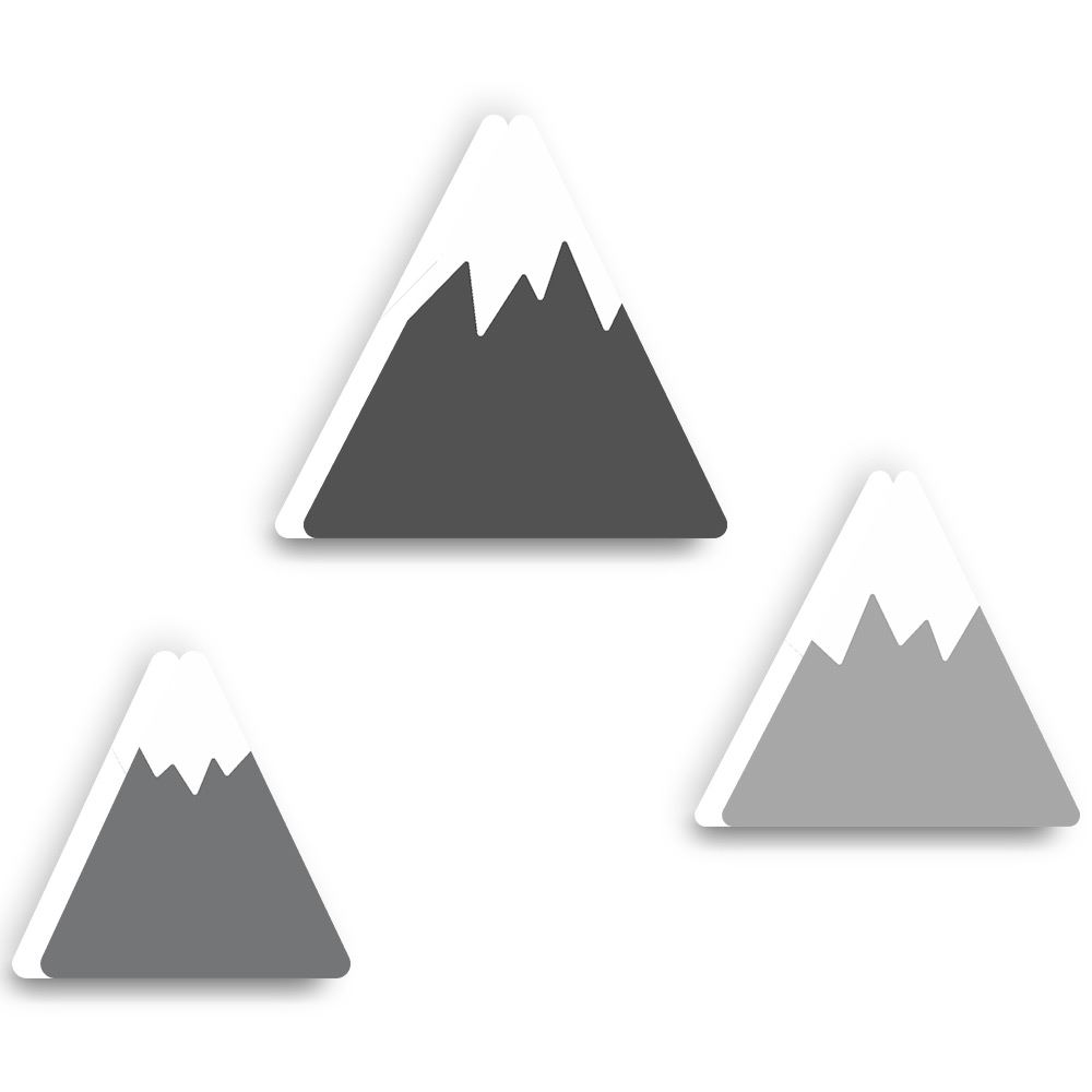 Pack 3 pateres montagnes