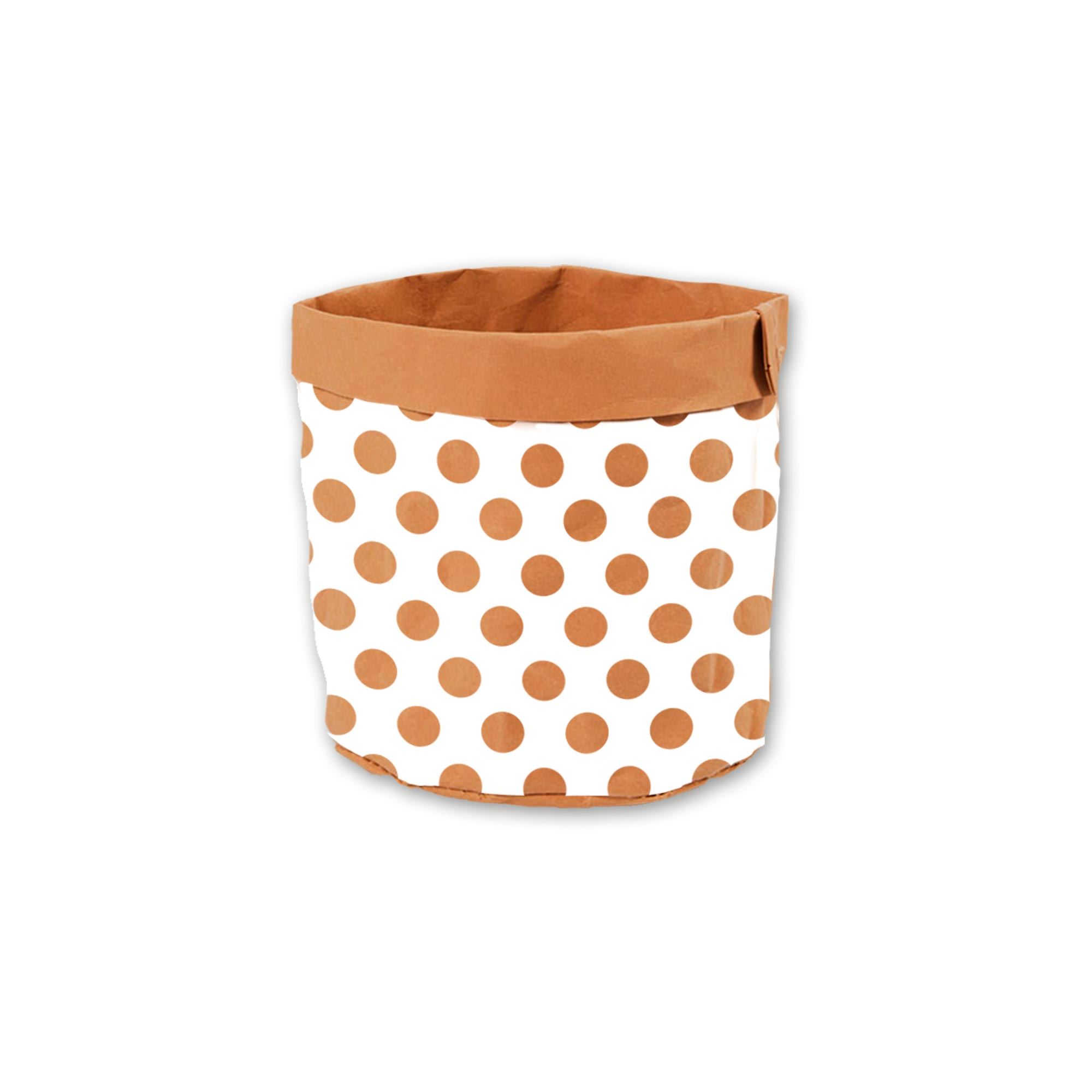 Cache pot papier pm pois