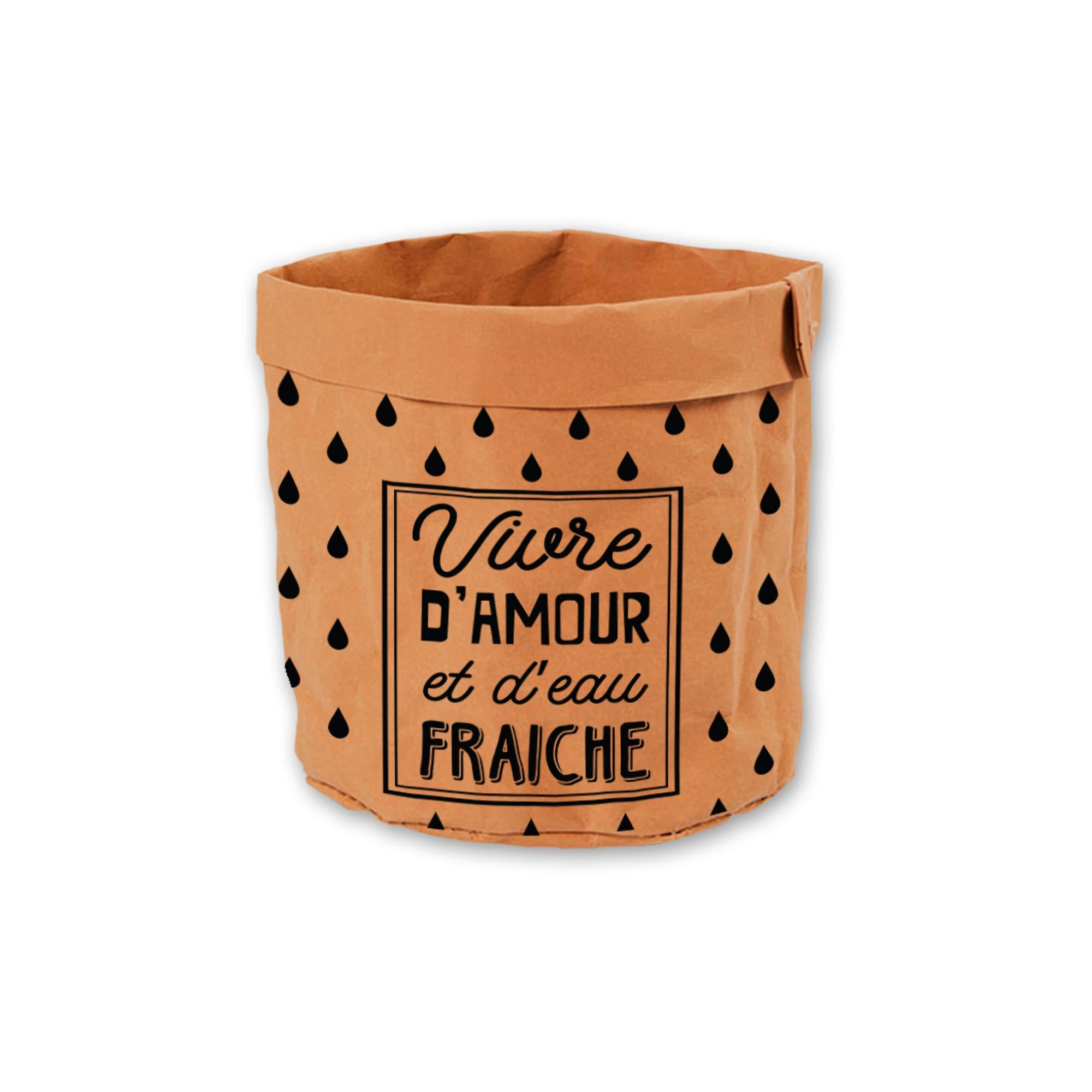 Cache pot papier mp "vivre d amour"