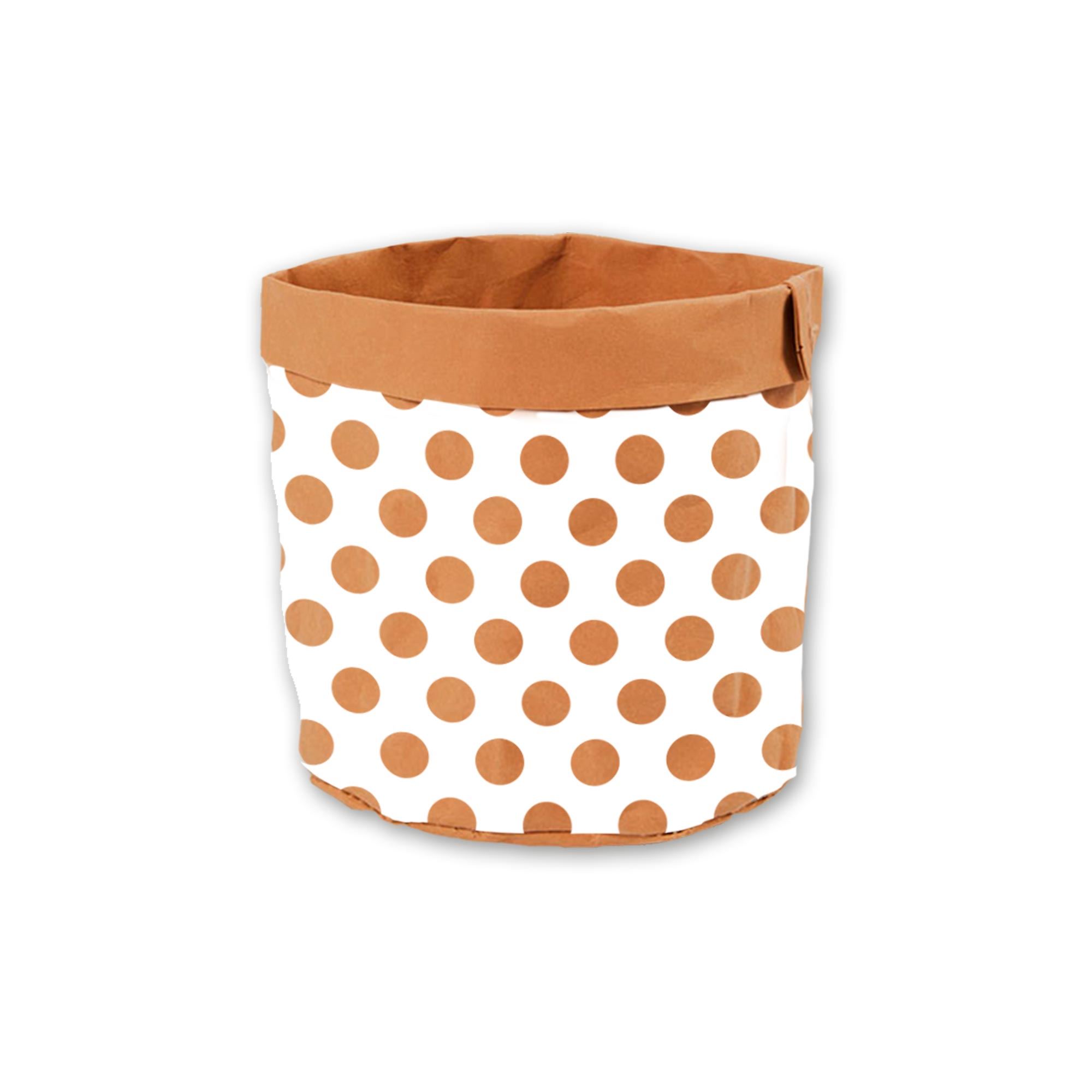 Cache pot papier mp pois