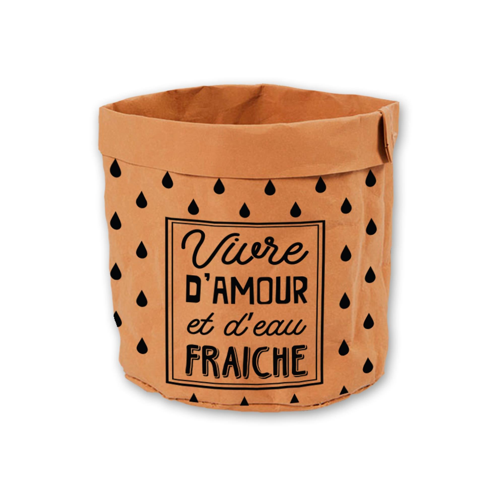 Cache pot papier mm "vivre d amour"