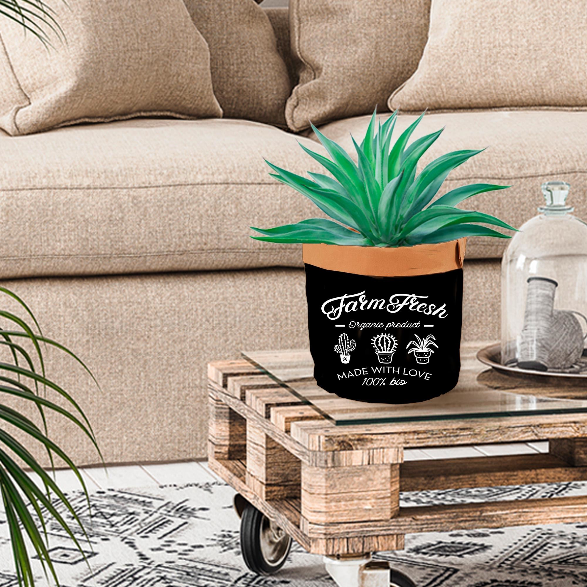 Cache pot papier mm "farm fresh"