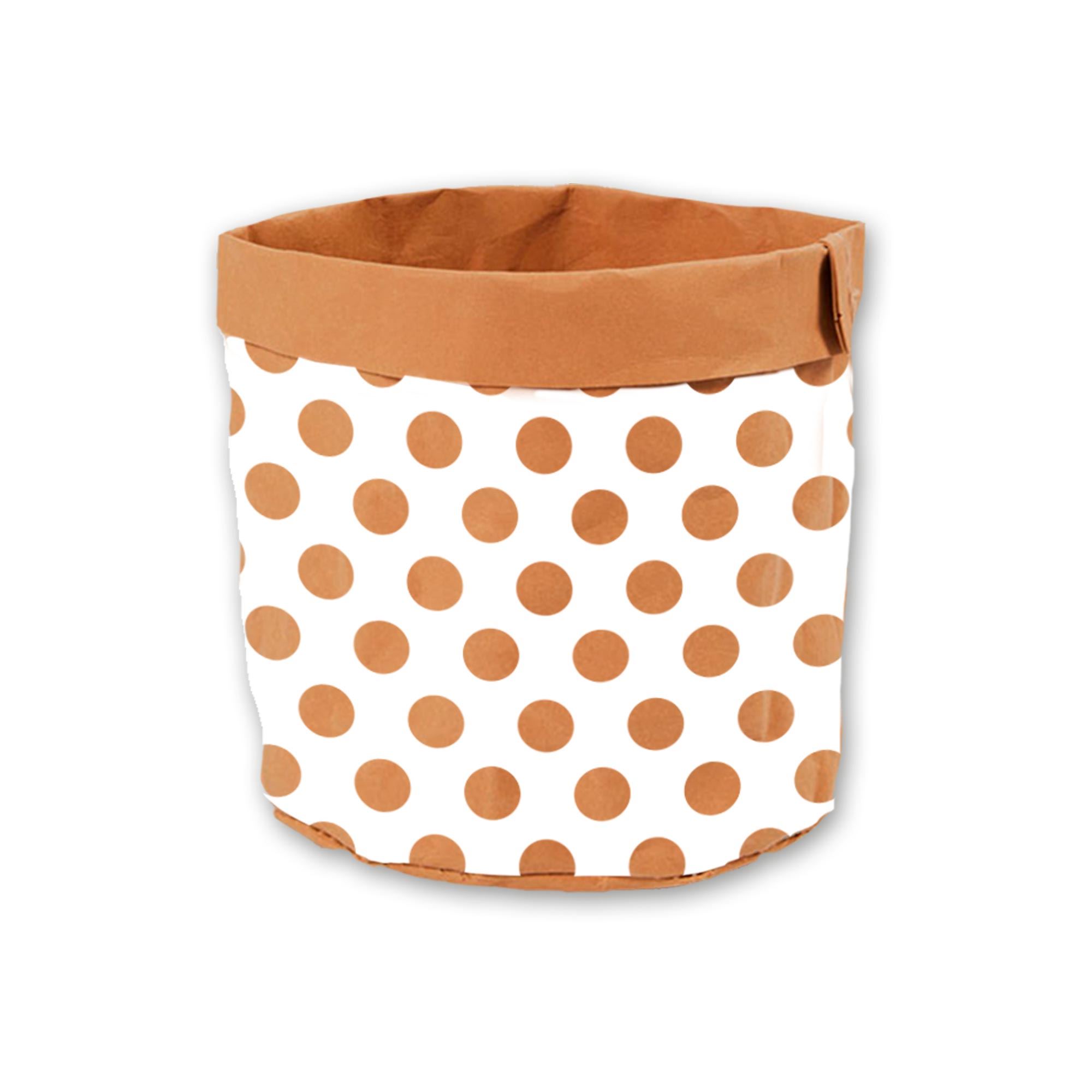 Cache pot papier mm pois