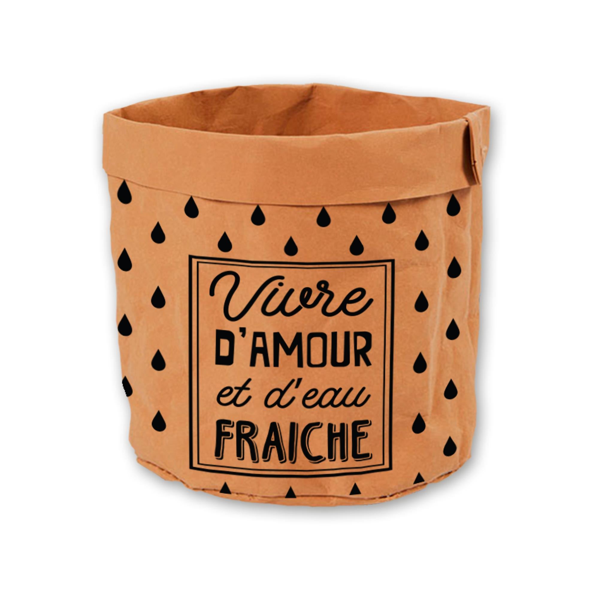 Cache pot papier gm "vivre d amour"