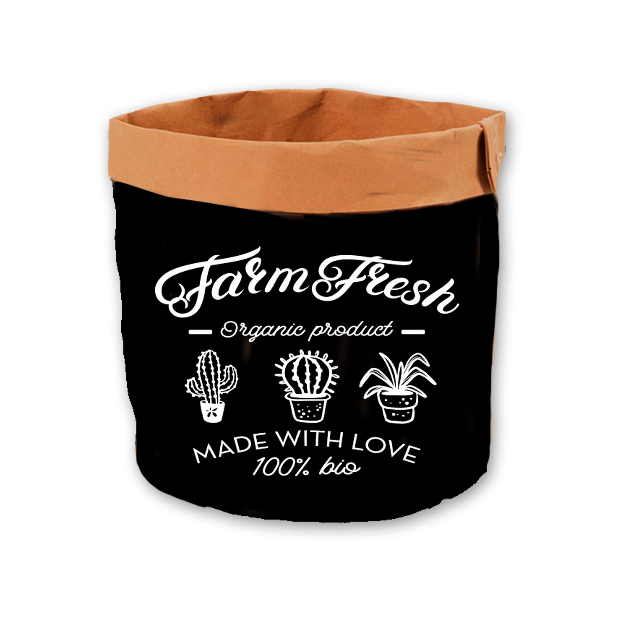 Cache pot papier gm "farm fresh"
