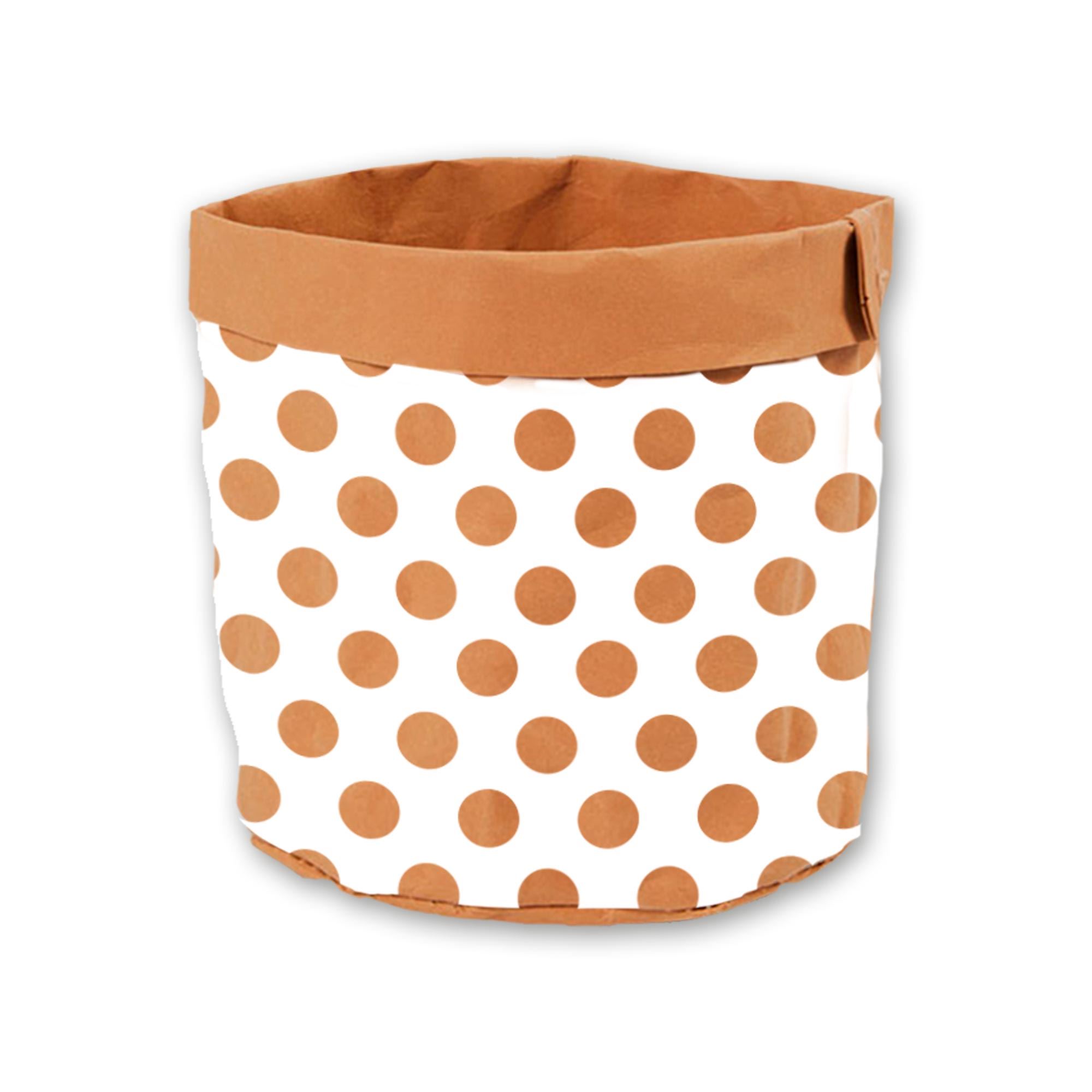 Cache pot papier gm pois