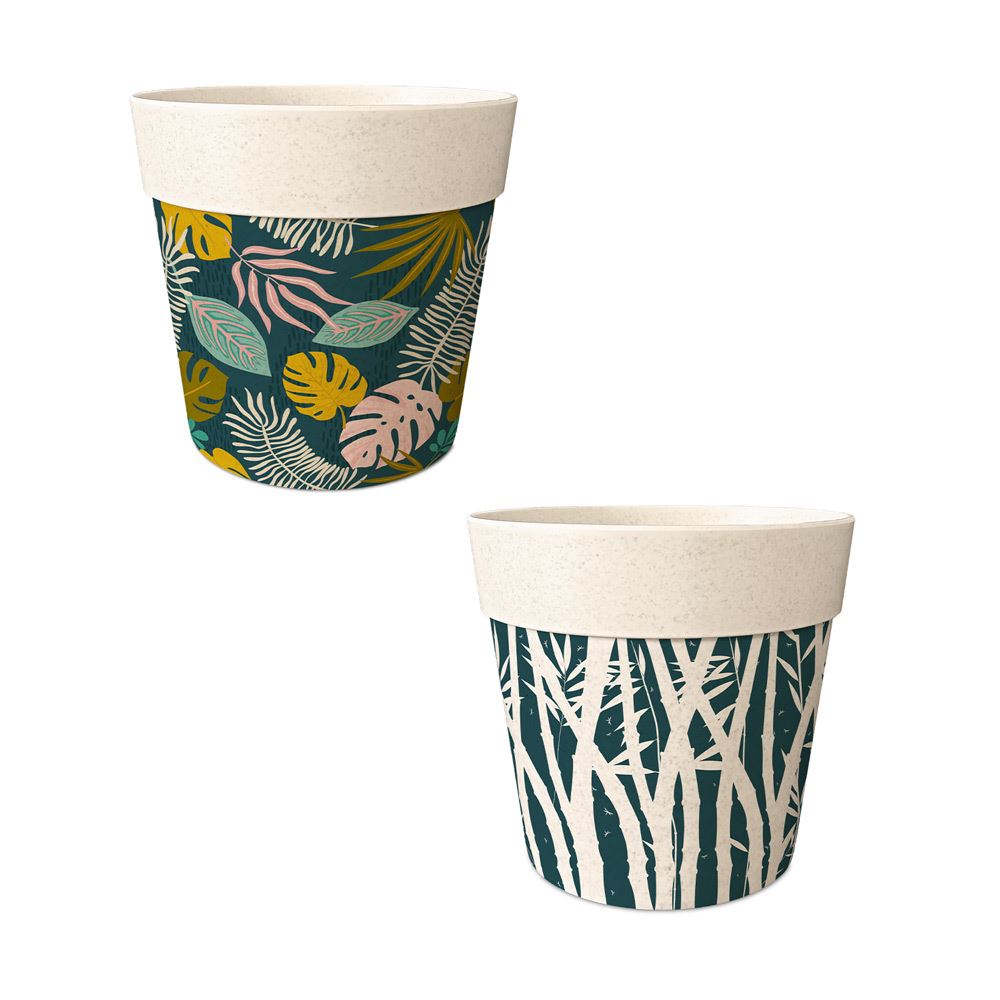 Pot/cache pot bambou 9.5x8.42 tropical 2mods /18pcs