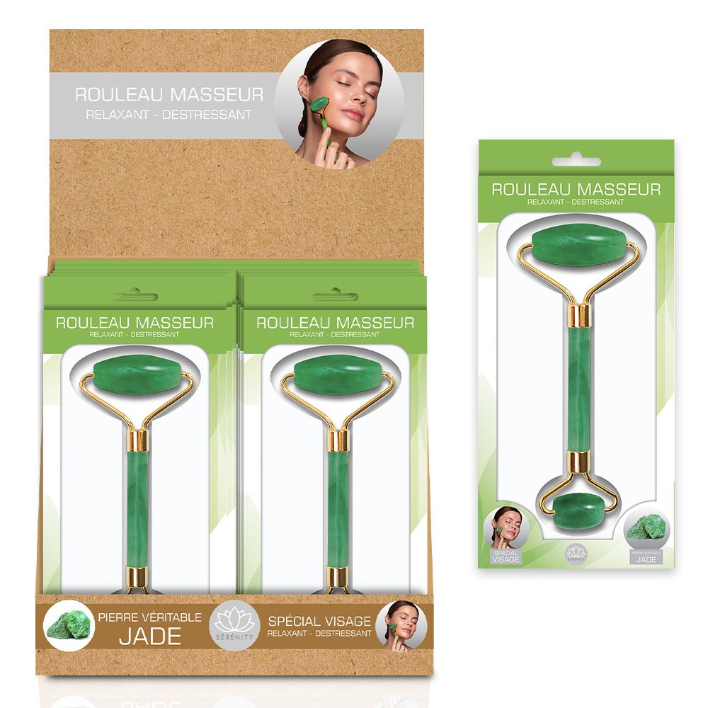Rouleau masseur pierre de jade