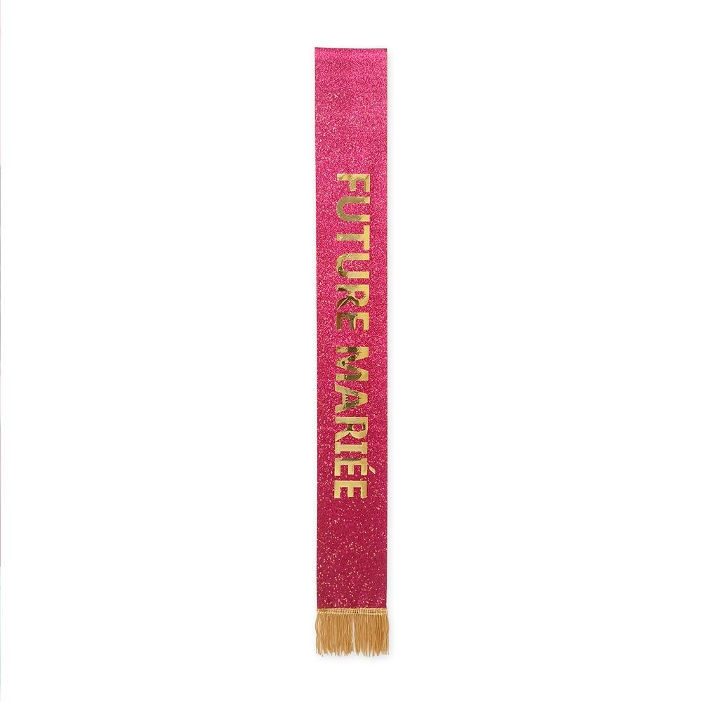 Echarpe future mariee paillettes
