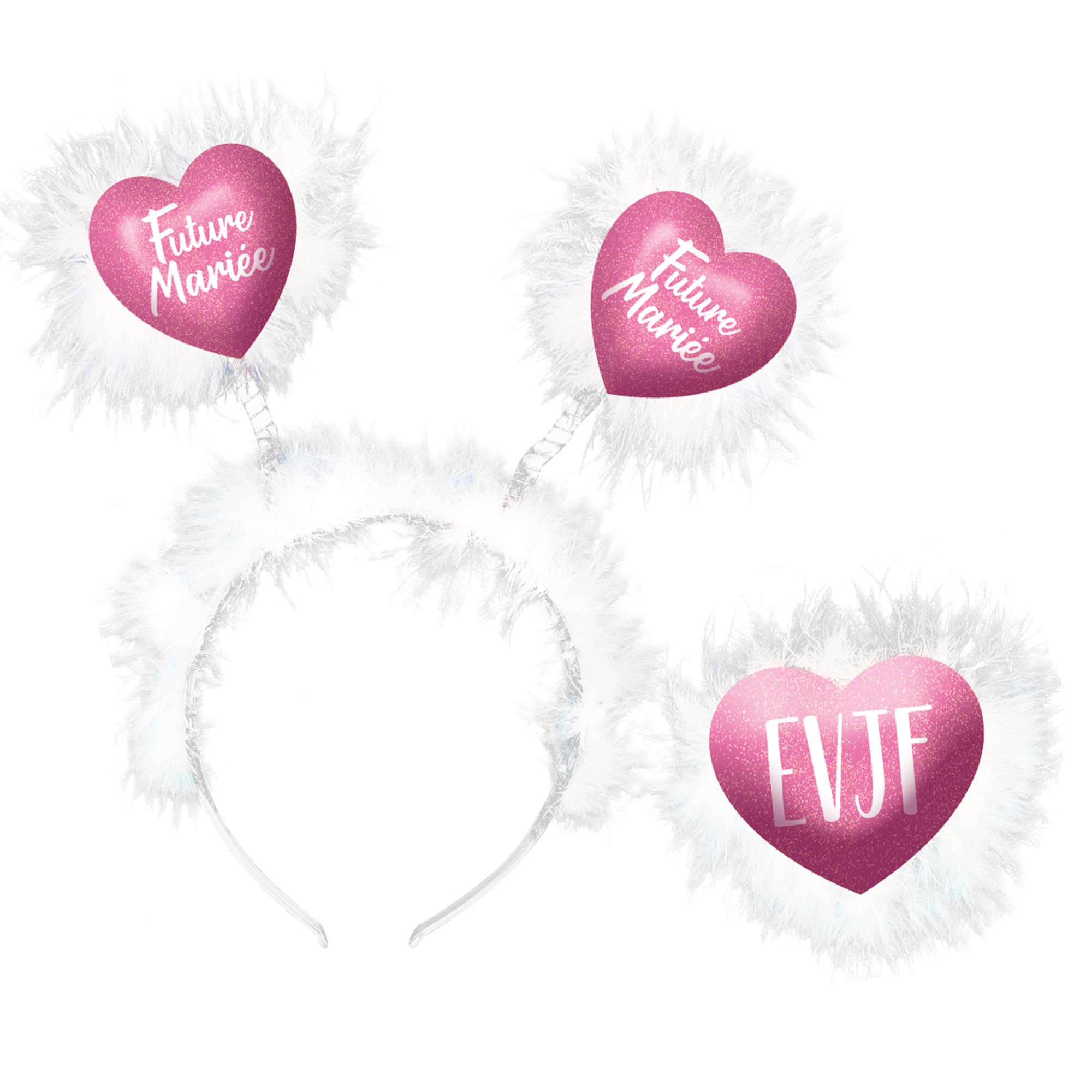 Serre tete et badge mariee