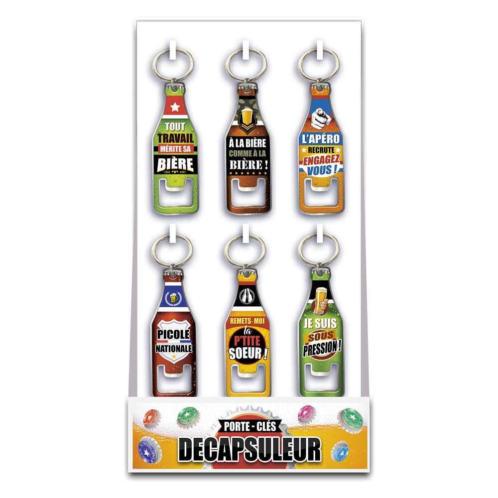 Porte cle decapsuleur 6mods /36pcs