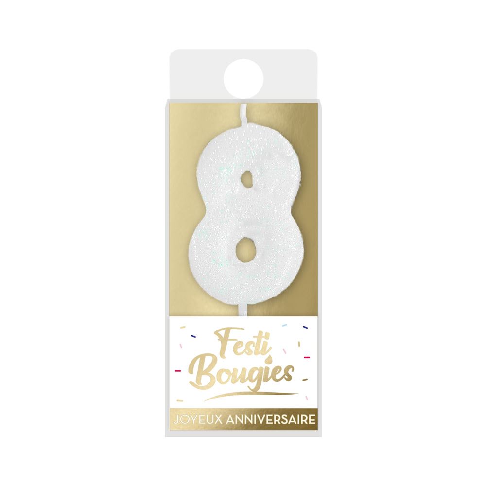 Bougie blanche 8