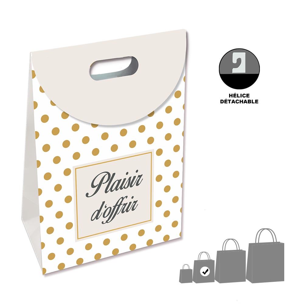 Pochette rabat pm "plaisir ..." pois