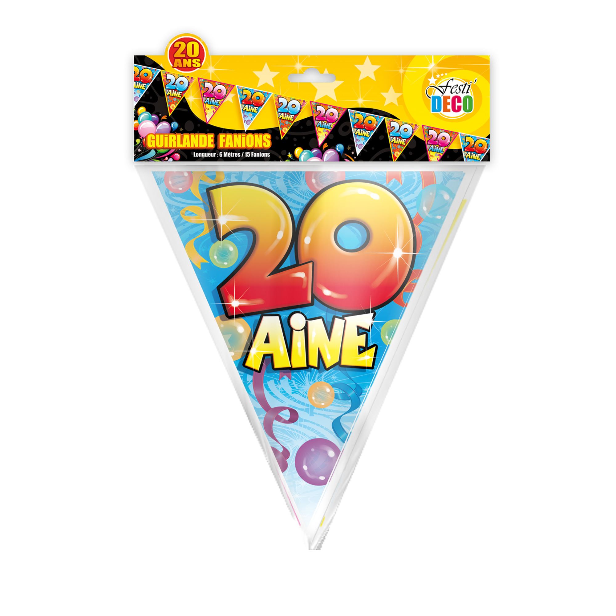 Guirlande fanion 20 aine