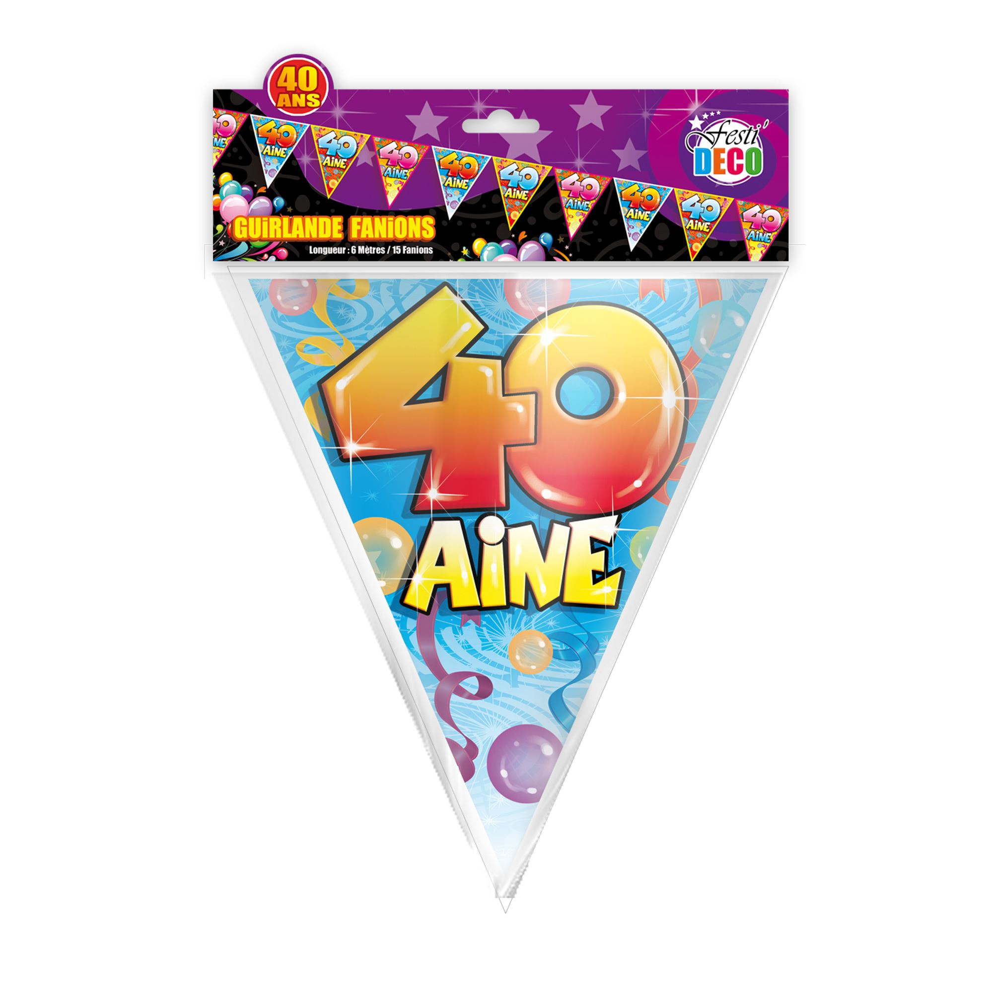 Guirlande fanion 40 aine
