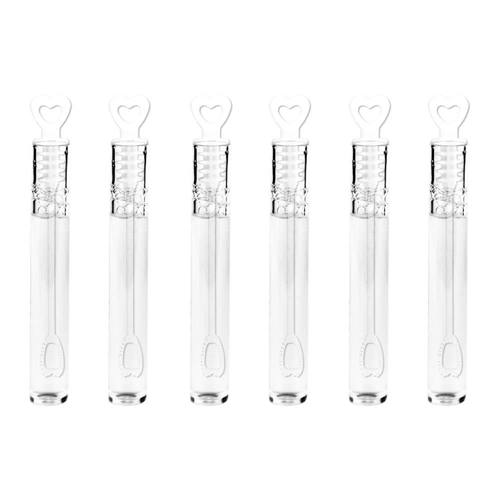 Tubes bulles a savon 6pcs mariage