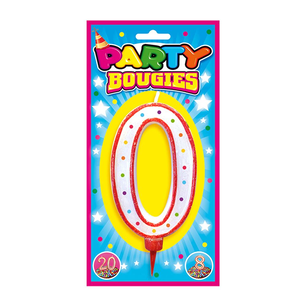 Bougie chiffre geant 0