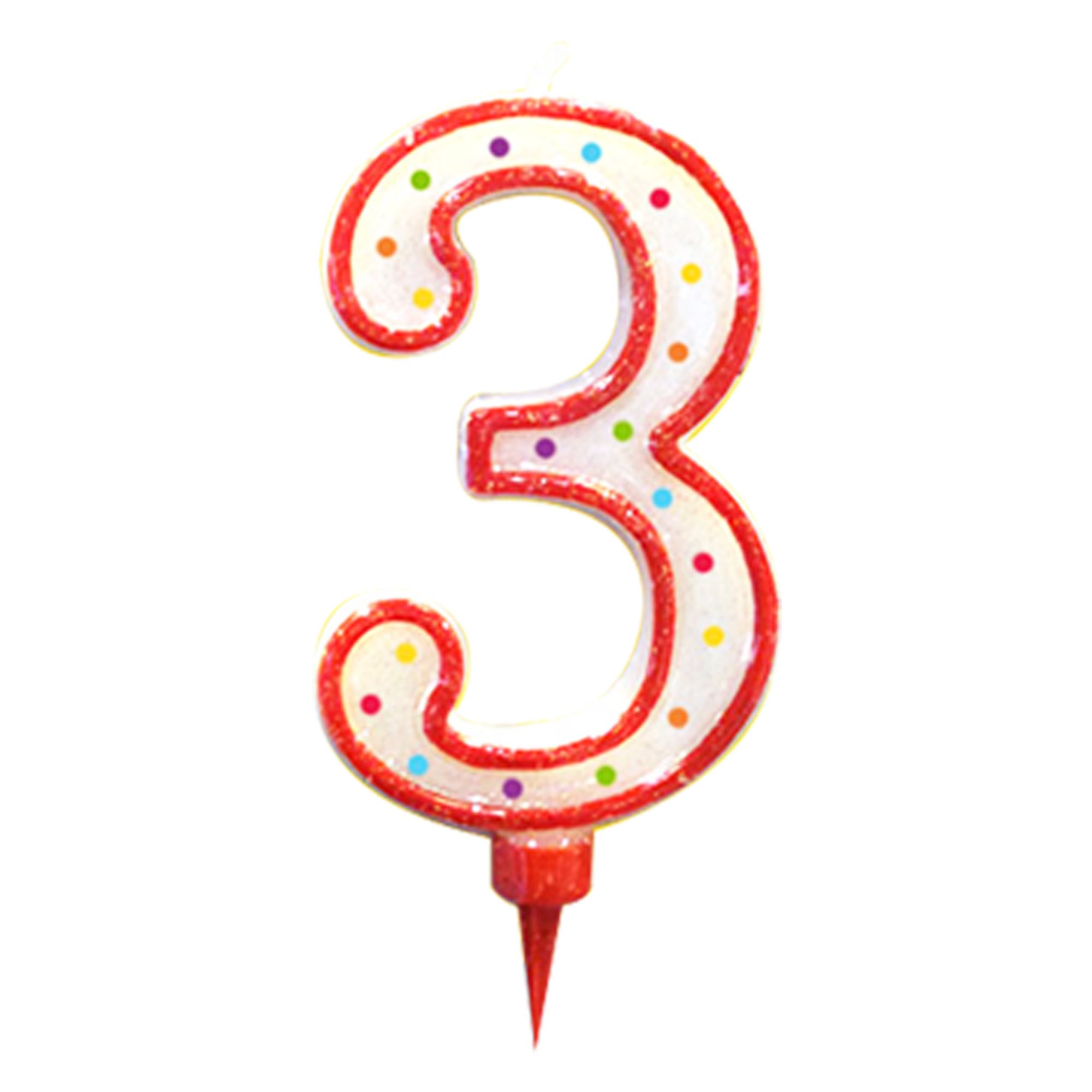 Bougie chiffre geant 3