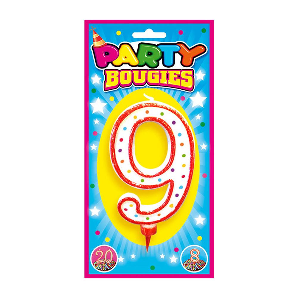 Bougie chiffre geant 9