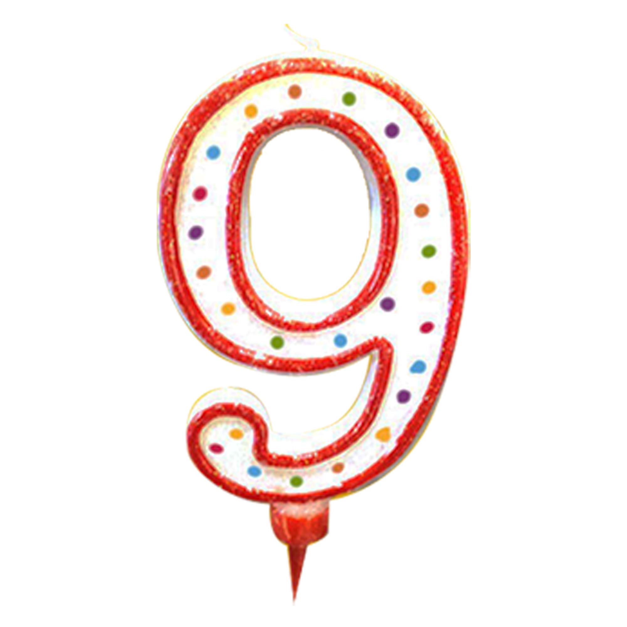Bougie chiffre geant 9