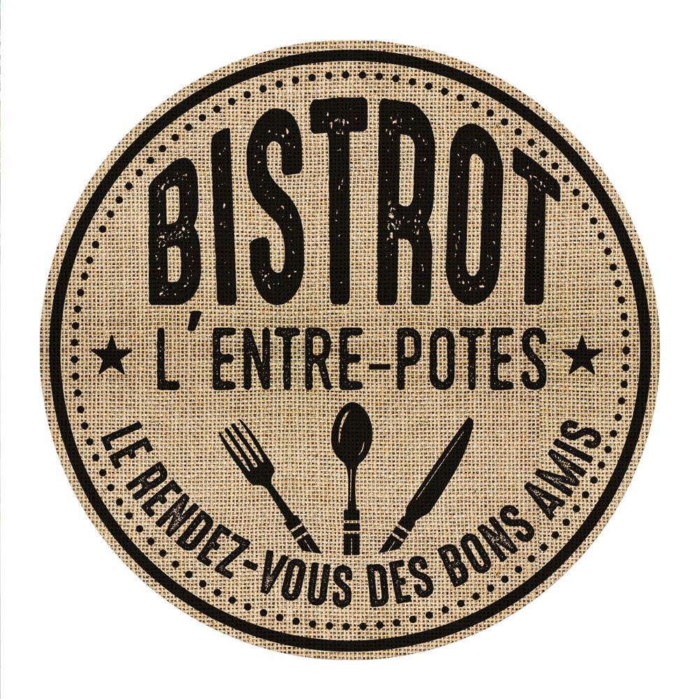 Set de table rond bistrot