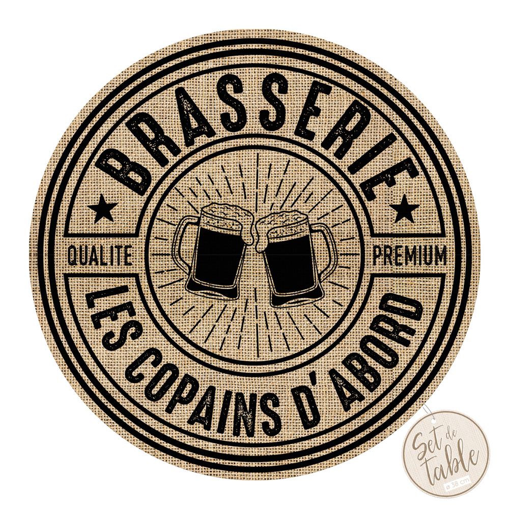 Set de table rond brasserie