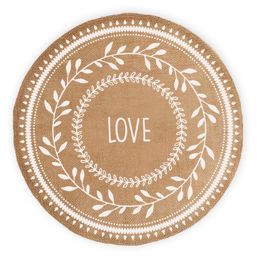 Set de table rond "love"