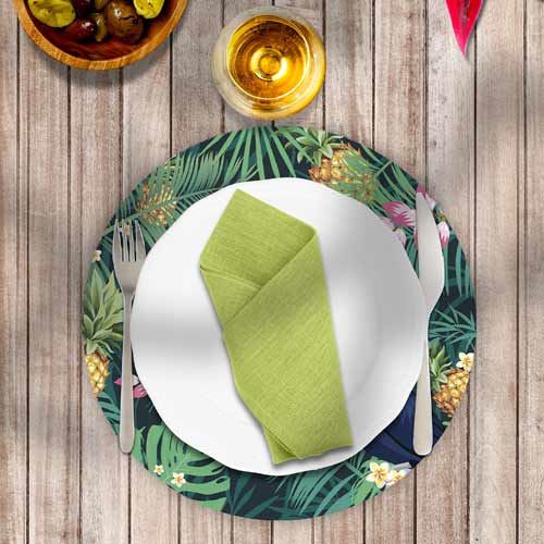 Set de table rond toucan