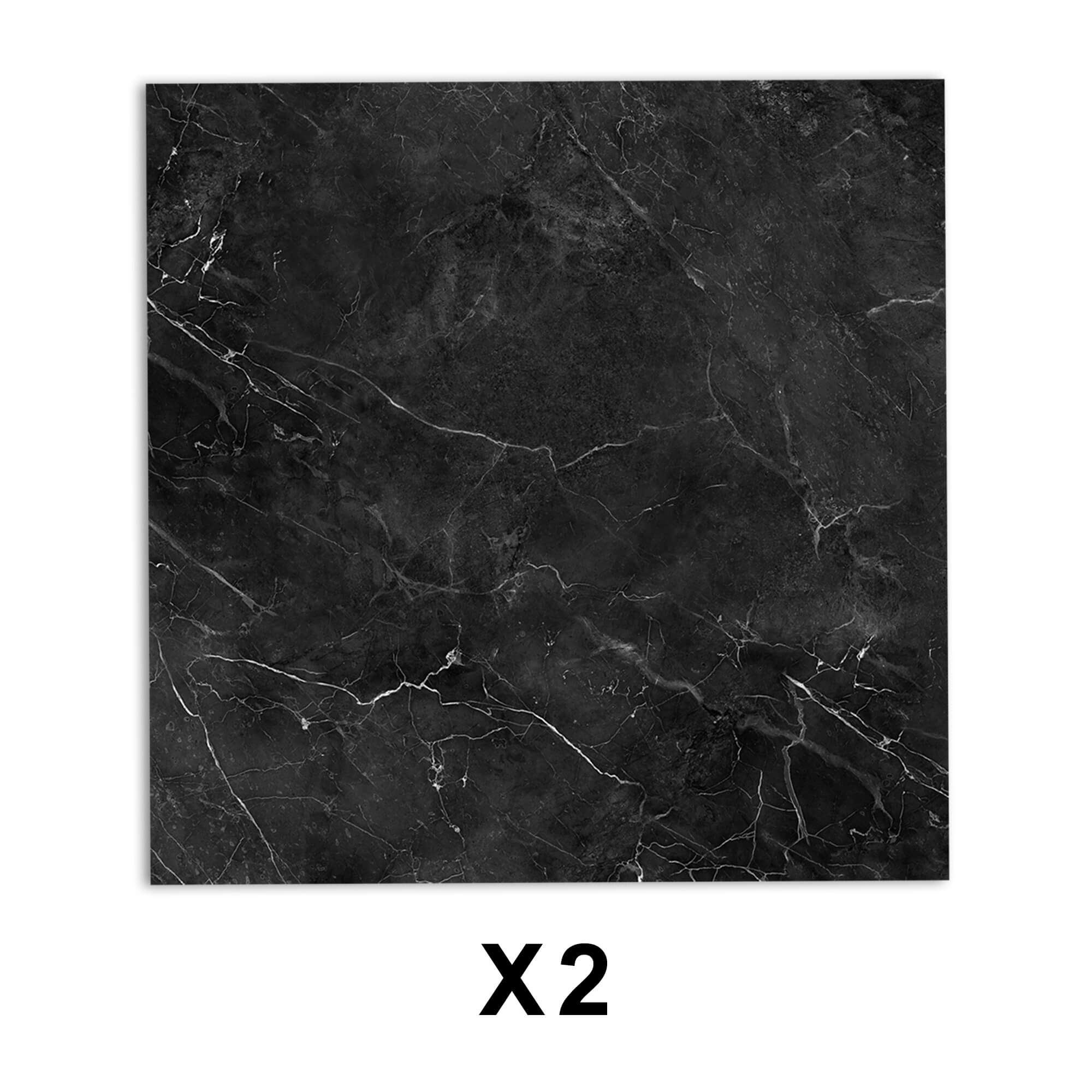 Stickers carreaux 30x30 marbre noir