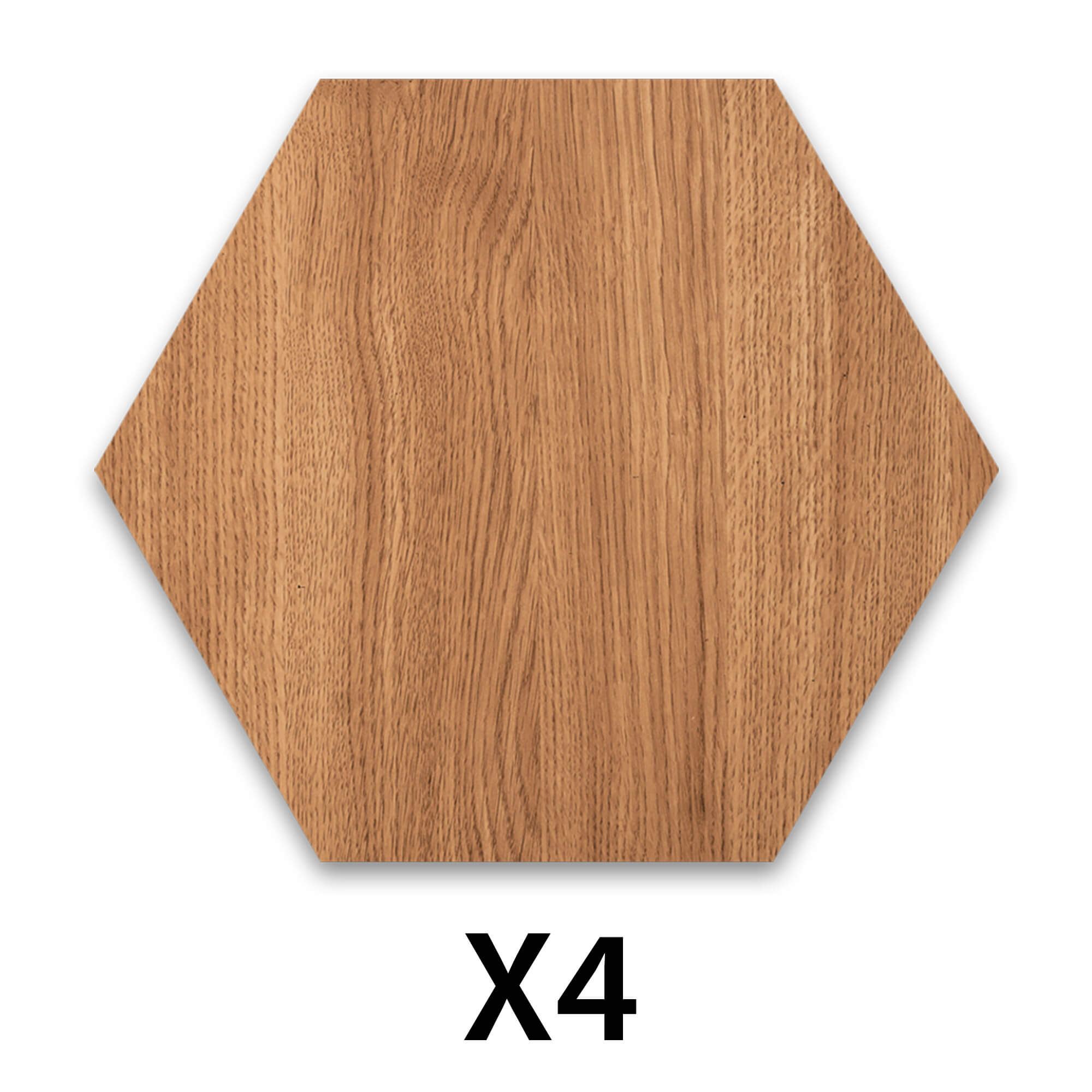 Stickers carreaux hexagone merisier