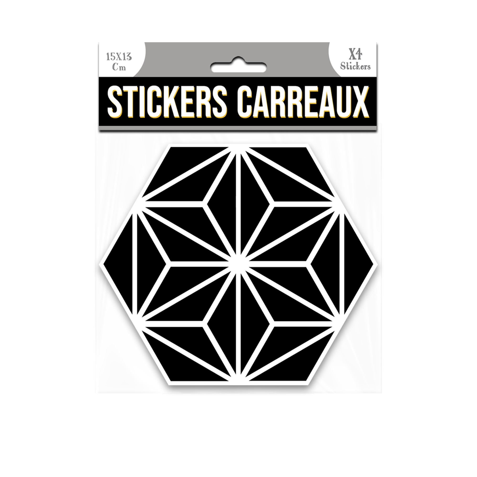 Stickers carreaux hexagone etoile