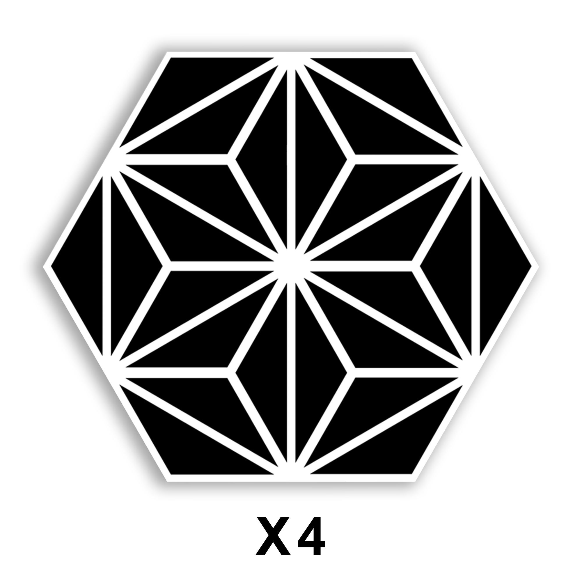 Stickers carreaux hexagone etoile