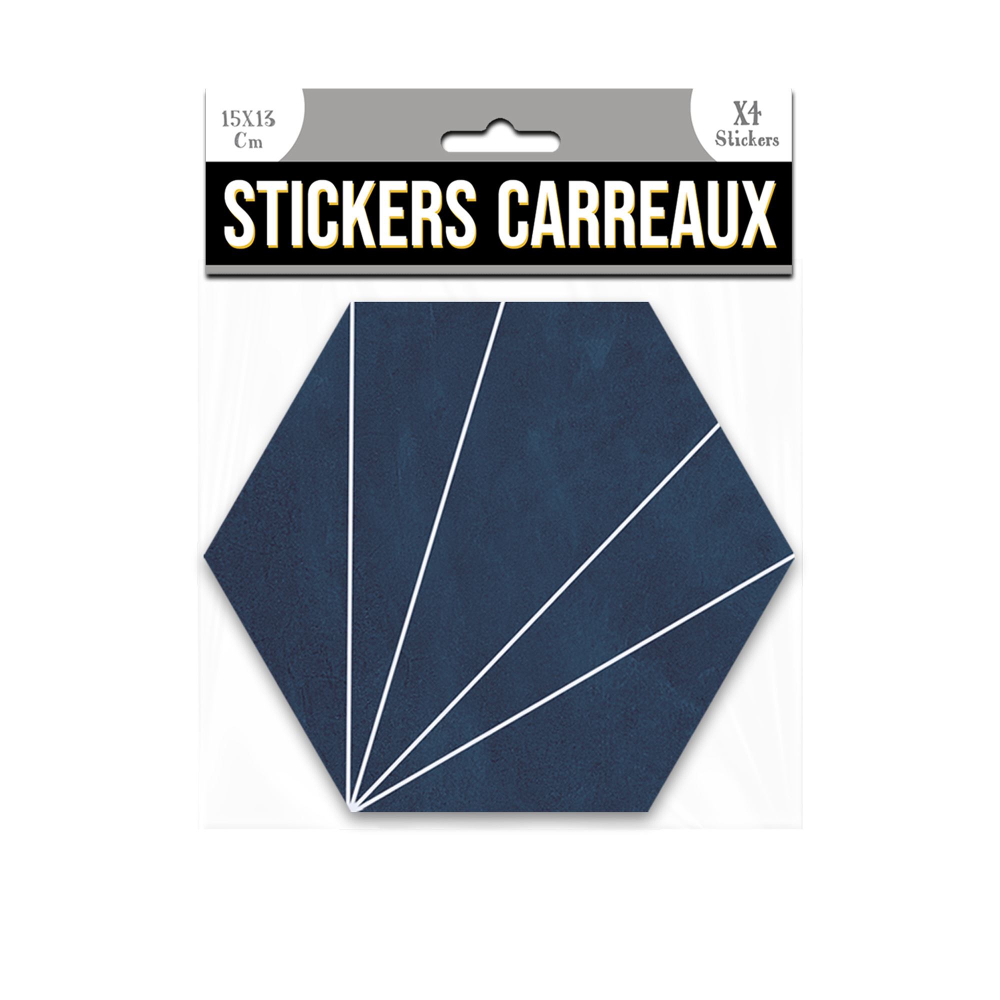 Stickers carreaux hexagone bleu