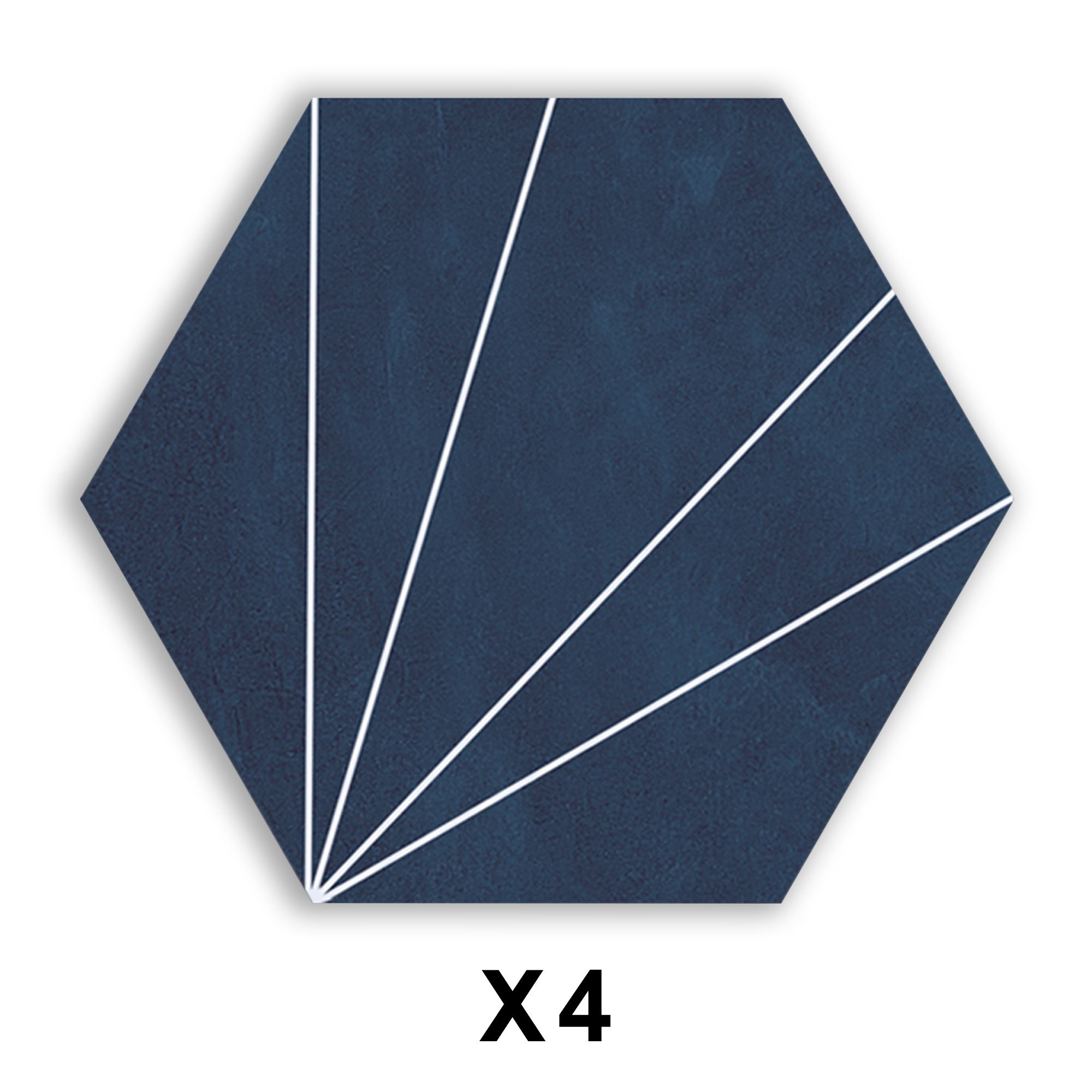 Stickers carreaux hexagone bleu