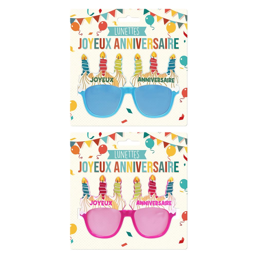 Lunettes bougies gateau 2mods/ 12pcs