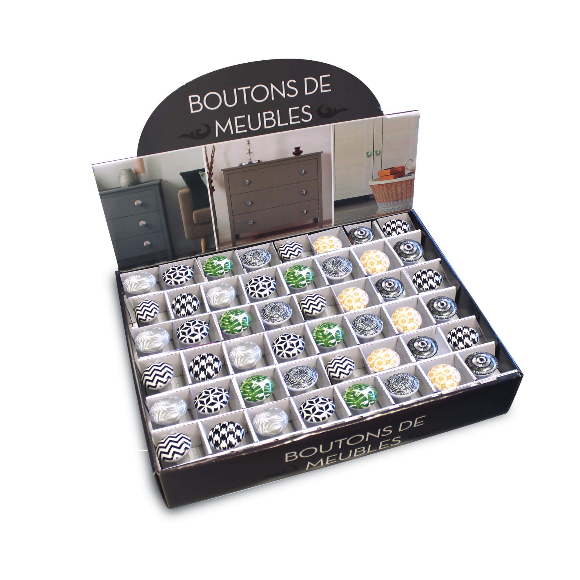 Bouton de meuble adultes 8mods /48pcs