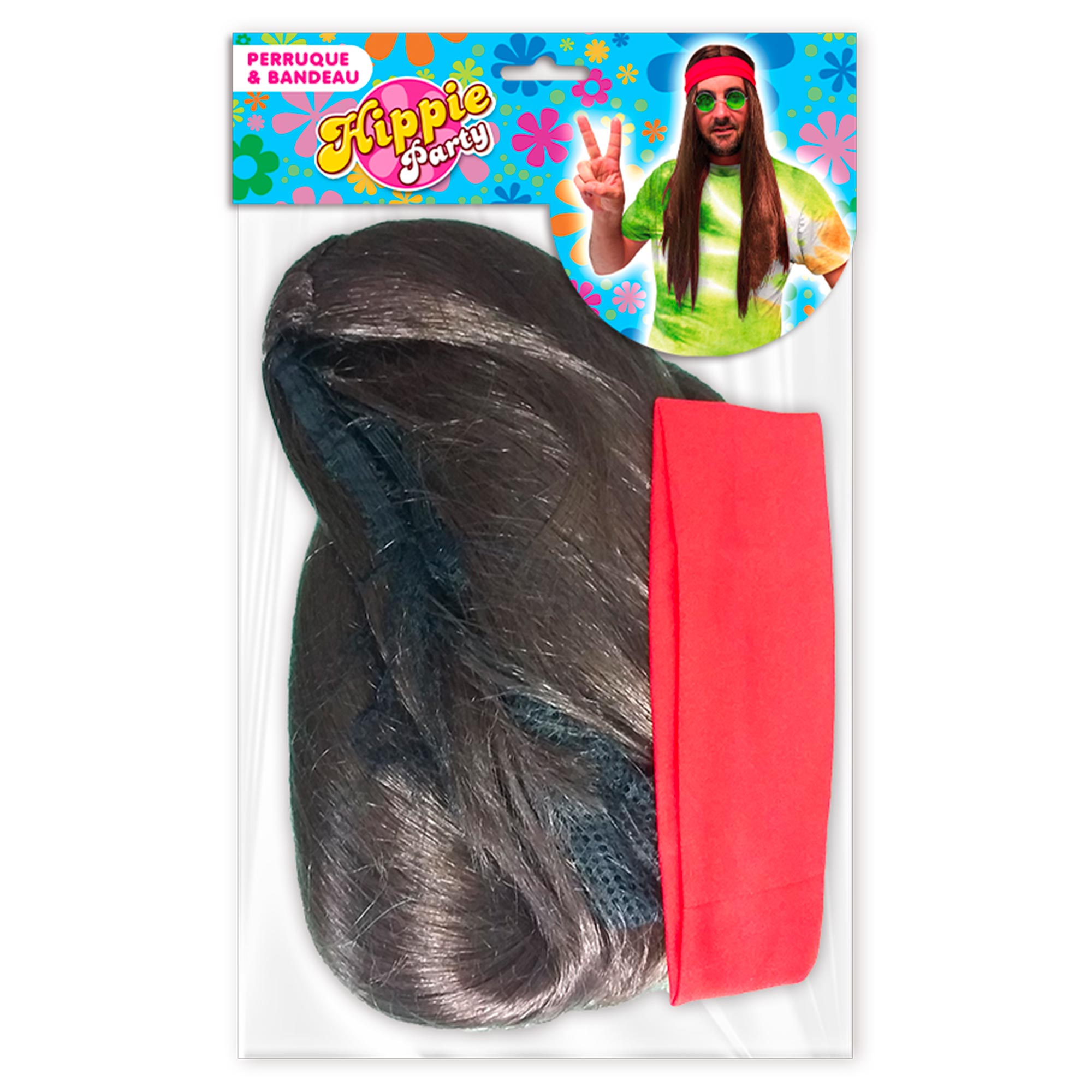 Perruque hippie homme