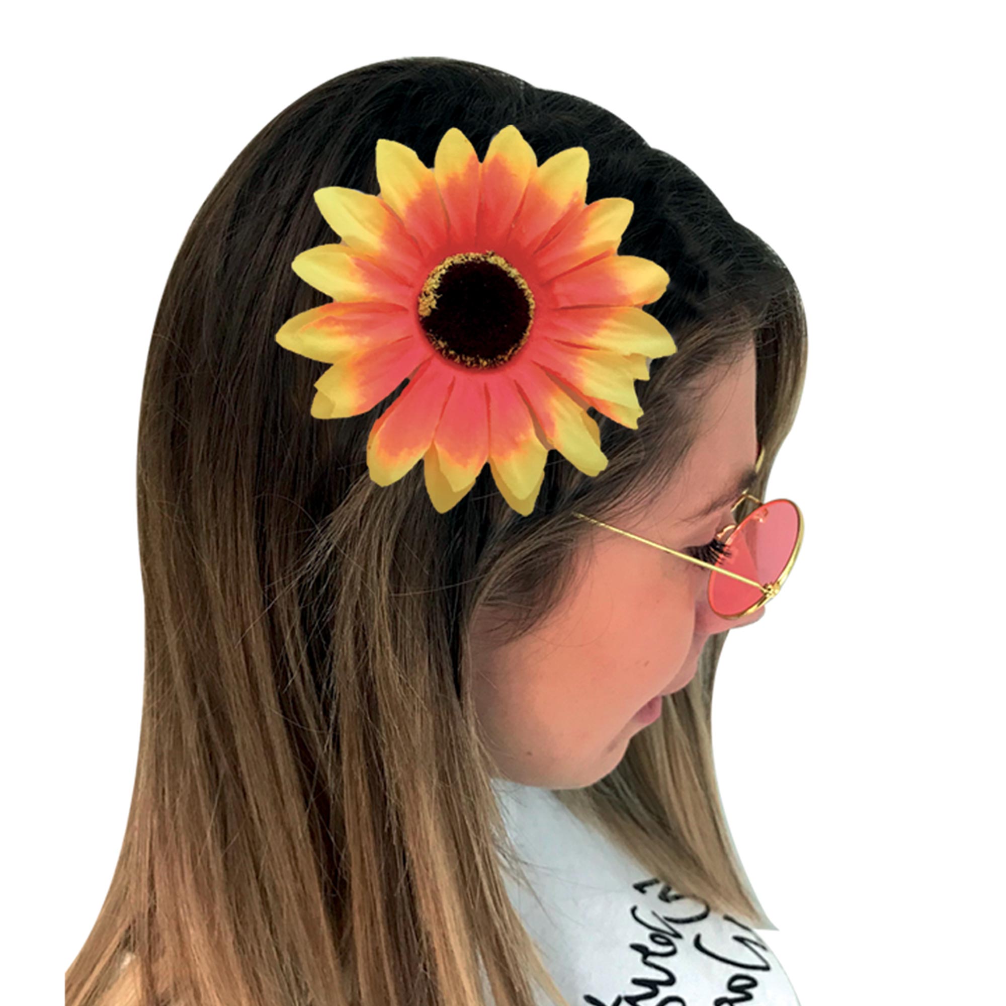 Pince fleur tournesol hippie