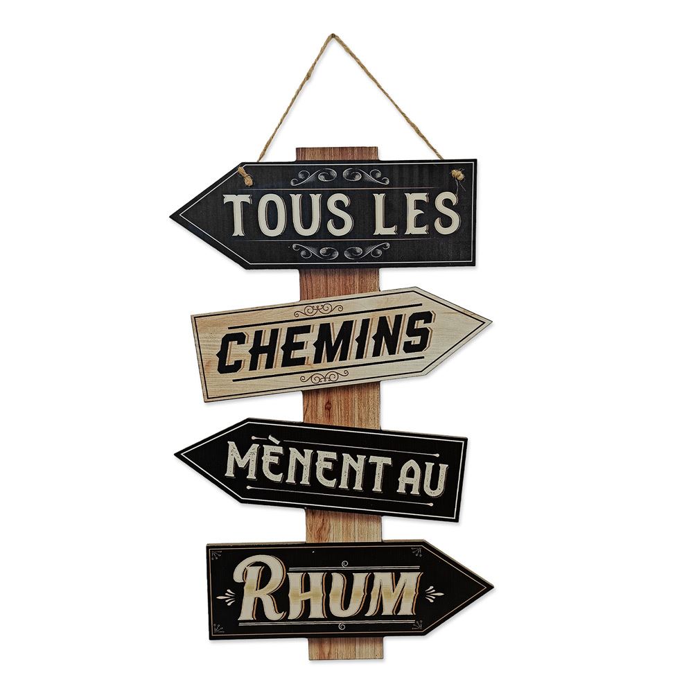 Panneau directionnel "tous les chemins..."