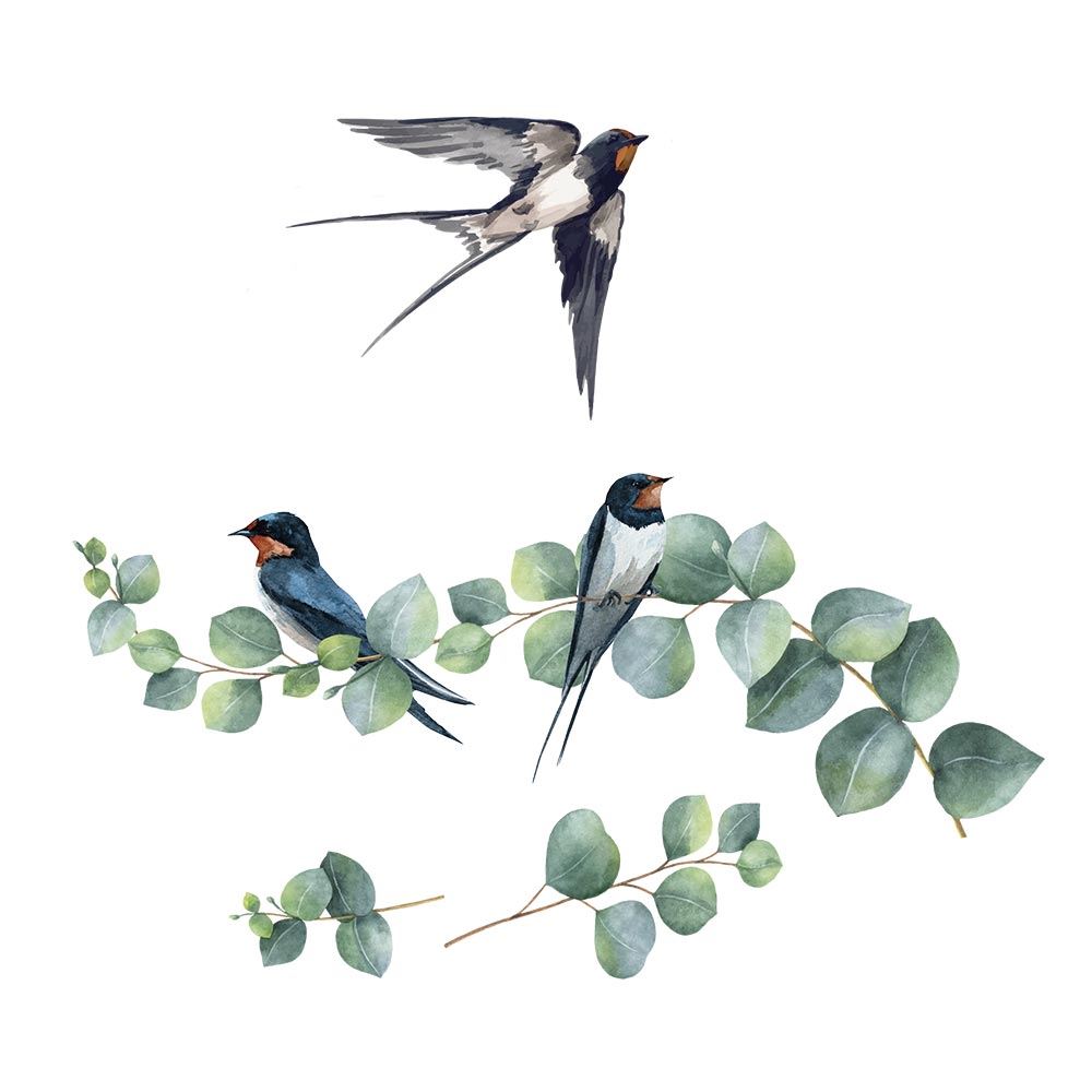 Sticker hirondelles