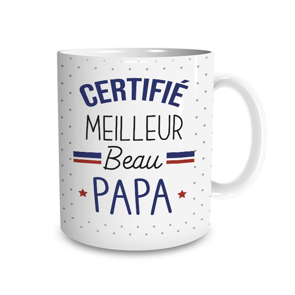 Mug "certifie meilleur beau papa
