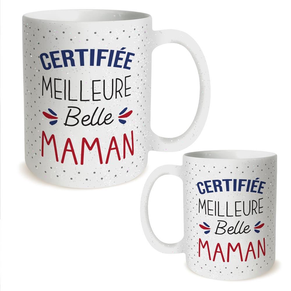 Mug a paillettes "meilleure belle maman"

