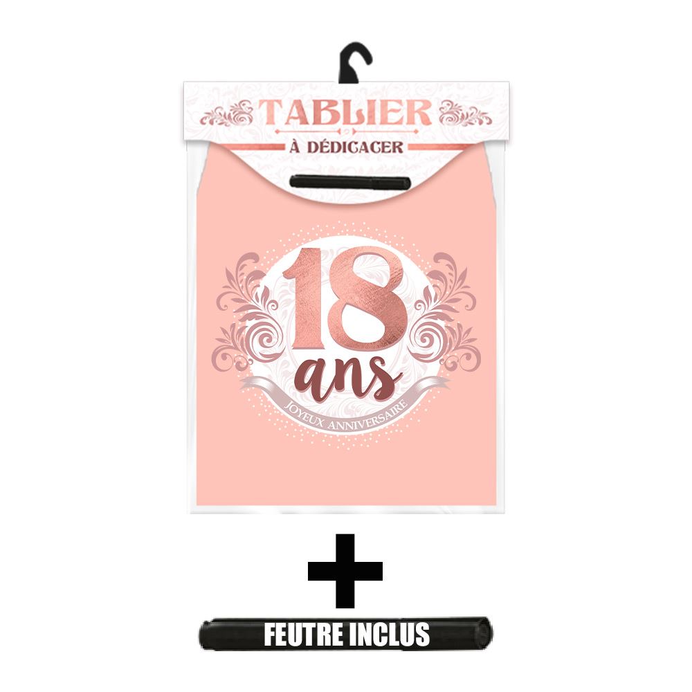 Tablier dedicace 18 ans femme