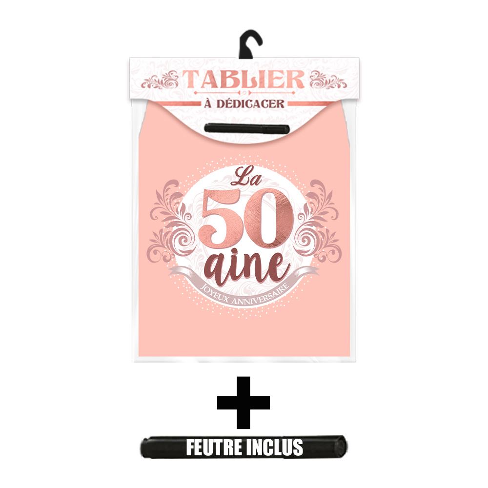 Tablier dedicace 50 aine femme
