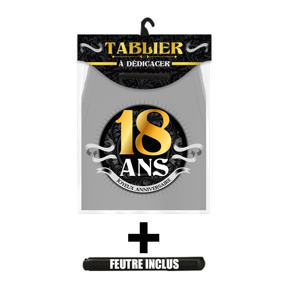 Tablier dedicace 18 ans homme