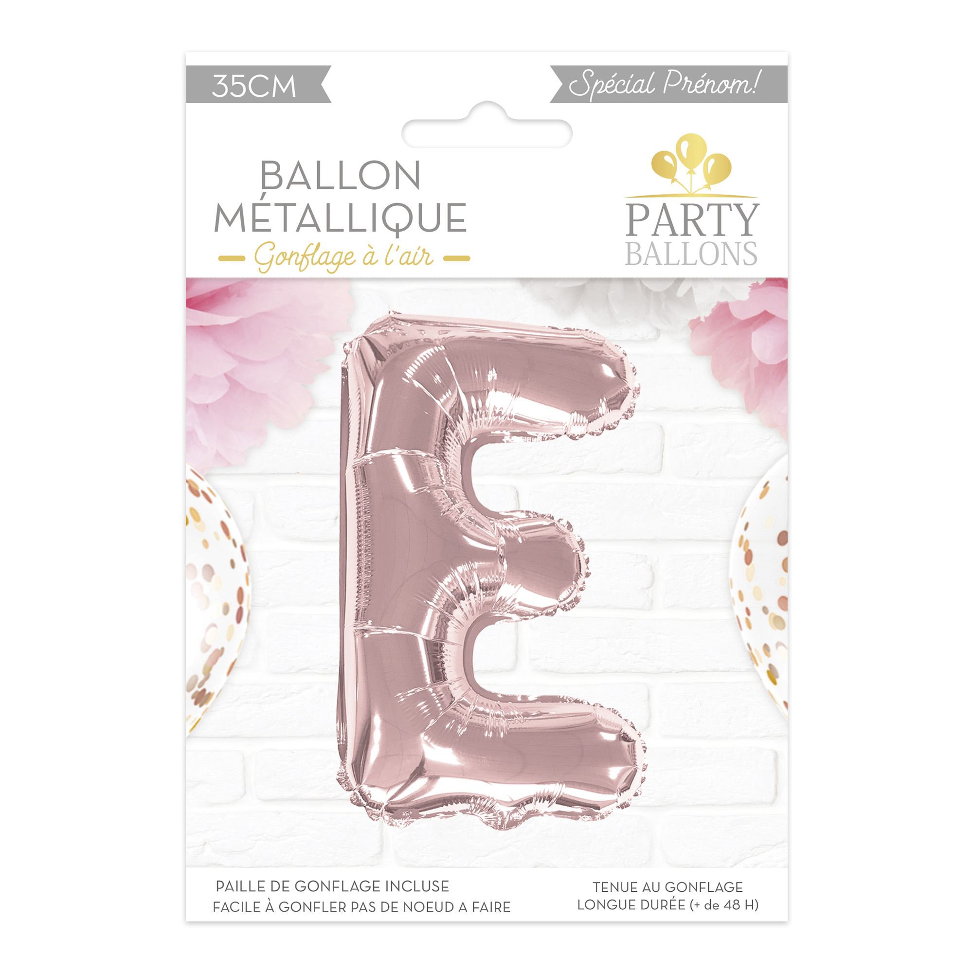 Ballon metallique rose dore e
